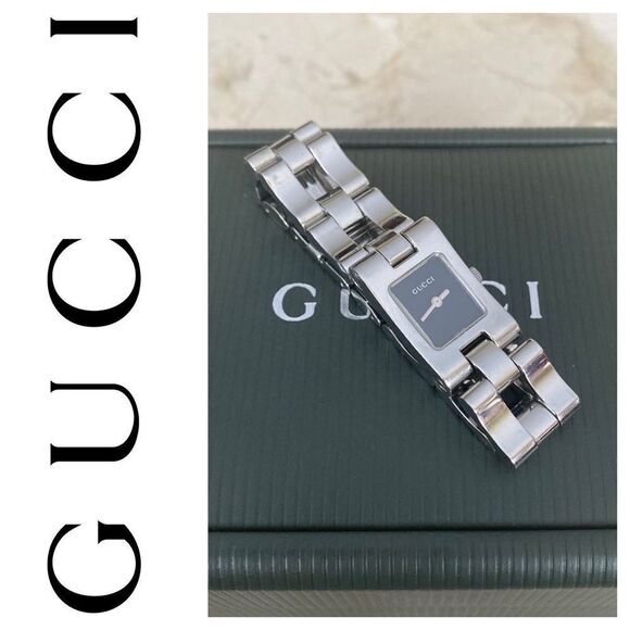 Gucci 2305L Chunky Modernist Stainless Steel Link Water Resistant Wristwatch - Picture 1 of 13